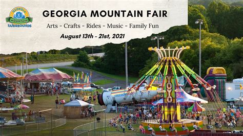 Georgia mountain fair - The Georgia Mountain Fall Festival features a variety of musical performances from local and national acts. For a complete day by day listing of events, check out the entertainment schedule. Please Note that The Fairgrounds Village and Concerts are now two weekends. Only the Carnival is open every day. 2024 Georgia Mountain Fall Fest Concerts